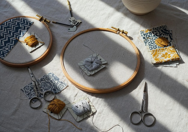 traditional embroidery hoop
