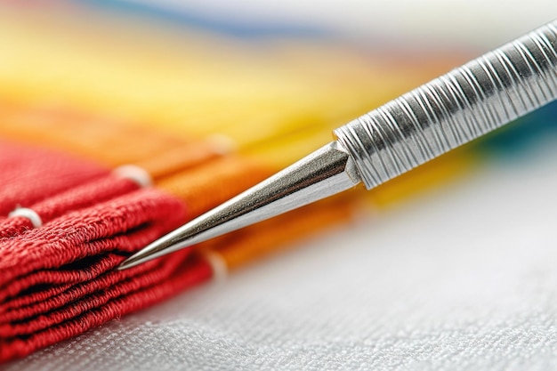 needle and thread close-up